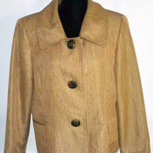 Le Suit Size 16 Tan/Gold with Sheen Suit Jacket